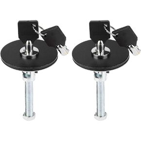 2PCS Engine Hood Lock, Aluminum Alloy Hood Lock Pin Kit, Hood Pins for Car and Truck, Black