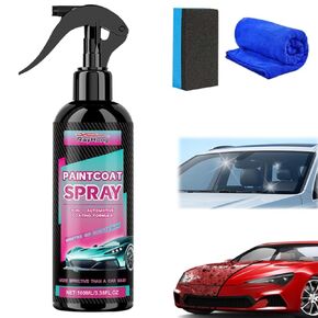 3 in 1 Ceramic Car Coating Spray, 2025 Upgrade Multi-Functional Coating Renewal Agent, 100ML High Protection Quick Car Coating Spray Fast-Acting, Nanotechnology Plastic Parts Refurbish Agent