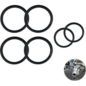 6 Pack 926-168 Radiator Hose O-Ring Kit, Coolant Tee O-Ring Kit Fit for Mustang DR3Z-8566-A & BC3Z-8590-F and Ford F-150 2011-18, Engine Hose O-Rings Repair Kit Compatible with Lincoln Models