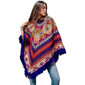 Ponchos for Women, Alpaca Wool, Ponchos Adult, Poncho Sweater Women, Womens Poncho, Blue shawls and wraps
