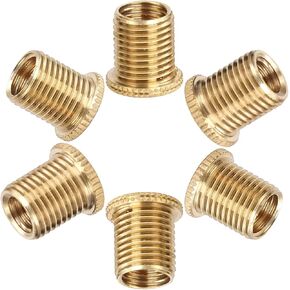 Shift Knob Thread Adapters Universal M8 X 1.25, M10 X 1.25, M10 X 1.5 ID (to M12 X 1.25 OD) Fit for Most Manual Gear Shift Head (6 PCS)