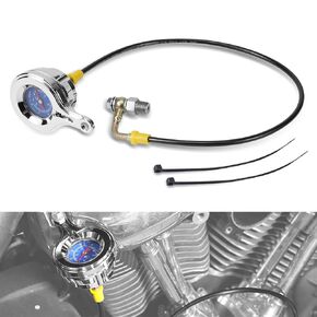 Black Oil Pressure Gauge Kits Aluminum Compatible with Harley Ultra Limited FLHTK 2017-2024, Street Glide FLHX 2017-2024, Replacement for 14411819, See Fitments