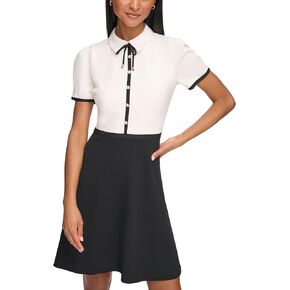 Karl Lagerfeld Paris Women's Professional Workwear Embelished Aline Dress