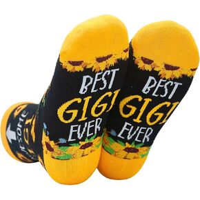 InnoBeta Gigi Gifts for Grandma, Mothers Day Gifts for Gigi, One Size Crew Socks on Mother's Day, Christmas, Birthday