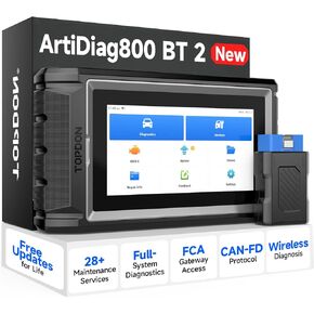TOPDON Scanner AD800BT V2.0, Free Lifetime Upgrade Scan Tool, Full Systems Diagnostic Tool for All Vehicles, Automotive Diagnostic Scanner for Car, 28+ Services, FCA AutoAuth, CANFD
