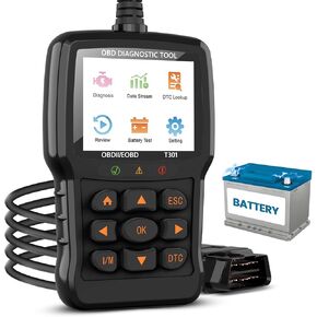 Beaspire OBD2 Scanner Diagnostic Tool, Check Engine Light Code OBD2 Reader with Reset, I/M Readiness, Battery Tester, Mode 6, Mode 8, Plug & Play, Multilingual, Support All Vehicles After 1996