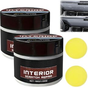 2PCS Dashboard Restorer For Car Interior, Portable Scratch Repair Wax, Dashboard Scratch Repair Kit, Car Interior Scratch Remover, Natural Wax for Minor Scratch Repair, Safe for All Vehicles