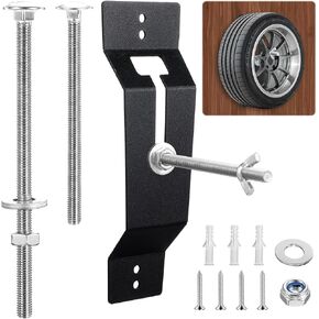Wall Mount Spare Tire Holder Mount, Upgraded Spare Wheel Carrier, Spare Tire Mounting Bracket Rack for Enclosed Trailers, Cargo Race Box Trailers, Trucks, Vans, Garages, Warehouses and Semis