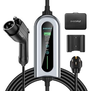 G1 المستوى 2 EV شاحن (32AMP ، 240V ، NEMA 14-50P) ، شاحن سيارة كهربائي محمول قابلة للتعديل تيار/توقيت ، كابل 20 قدم ، لاعب Plugh-Plugh