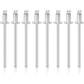 Stainless Steel Silver Rivets VIN Door Tags Fit for Chrysler GM Ford AMC Cars（Set of 8） (MD8PCS)