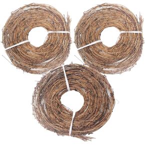 15 Feet Grapevine Garland DIY Crafts Natural Grapevine Twig Vines, 3 PCS Vines Garland Wreaths for Wedding Christmas House Holiday Door Vase Wall Decor
