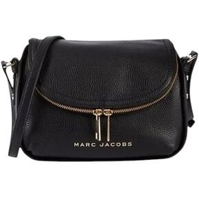 Marc Jacobs The Groove Leather Mini Messenger Crossbody Bag (Black)
