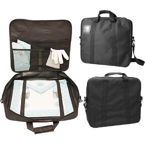 Masonic Apron Carrying Case - Lightweight Soft Black - Cordura Fabrics - Masonic Regalia WM/MM & Provincial Apron Case (MM/WM)