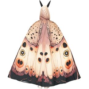 Hooded Cloak, Adult Moth Cosplay Costume, HD Printing Unisex Cloak