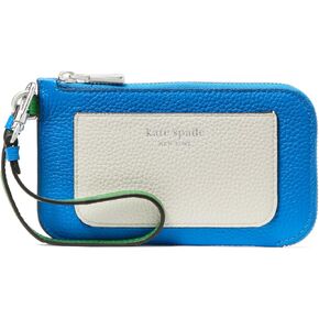 Kate Spade New York Ava Colorblocked Elembled Coin Card Case Wristlet ، العودة إلى School Blues Multi