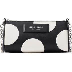 kate spade new york Label DOT Applique Smooth Leather pochette, Black Multi