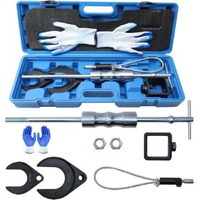 CV Axle Puller Tool with Heavy Duty Slide Hammer 8 pc CV Joint Removal Tool with 48mm & 63mm CV Joint Fork CV Axle Removal Tool with Outer CV Joint Adapter Steel Cable Adapter