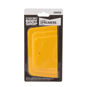 Evercoat Body Shop 105028 6-Pack Spreaders for Fast, Smooth Application of Body Fillers and Putties, 4", 5" and 6"