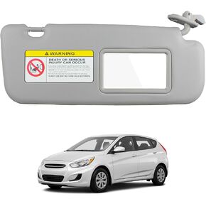 Side Side Side Fisor متوافق مع 2011 2012 2013 2014 2015 Hyundai Accent 1E Front Right Sun Protection Shade Gray يحل محل 85220-1R000