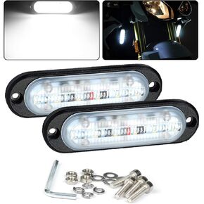 Chelhead Surface Mount Led Lights, Aluminium Base Led Backup Lights 6500K Led Fog Lights or Side Marker Indicator Lights Under Hood Compatible with Trucks RV Trailer Scooter Kawasaki 4wheeler