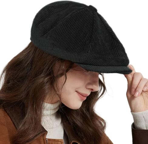 Mens Newsboy Cap Vintage Gatsby Hat Ivy Cabbie Hat Flat Golf Cap Boyfriend Gifts in Kuwait