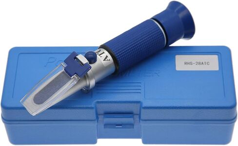 AMTAST Brix Refractometer Hydrometer 0-90% Range with ATC Refractometer for Liquid Fruit Canned Food Sugar Content Test in Kuwait