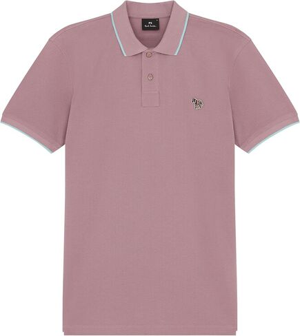 Paul Smith PS Men Men's Cotton Cotton Zebra Polo Shirt مع تباين التباين in Kuwait