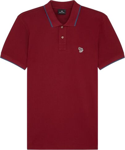 Paul Smith PS Men Men's Cotton Cotton Zebra Polo Shirt مع تباين التباين in Kuwait