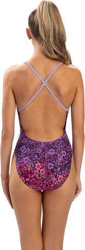 Dolfin Uglies Womens Print One Piece Swimsuit - Athletic Diver Back Practice Suit for Training Sports and Fitness in Saudi Arabia