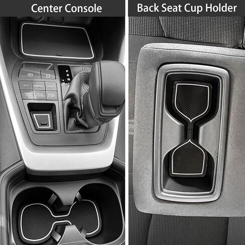 Liner Mats Compatible with Toyota RAV4 2019-2024 2025 RAV 4 Prime 2021-2025 Accessories Custom Fit Cup Holder Liner Door Pocket Center Console Anti Dust Insert Pads 15 Pcs Set Black Trim in Kuwait
