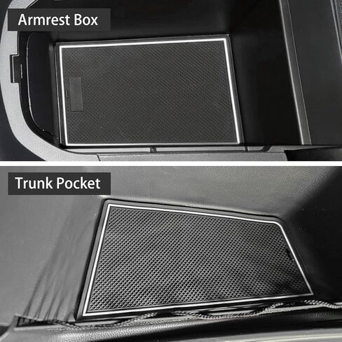 Liner Mats Compatible with Toyota RAV4 2019-2024 2025 RAV 4 Prime 2021-2025 Accessories Custom Fit Cup Holder Liner Door Pocket Center Console Anti Dust Insert Pads 15 Pcs Set Black Trim in Kuwait