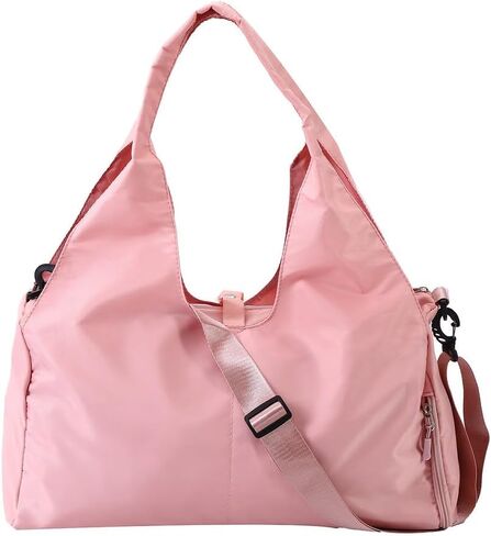Large Gym Duffle Bag with Yoga Mat Buckle, Waterproof Weekender, Carry On Tote for Women Pink in Saudi Arabia