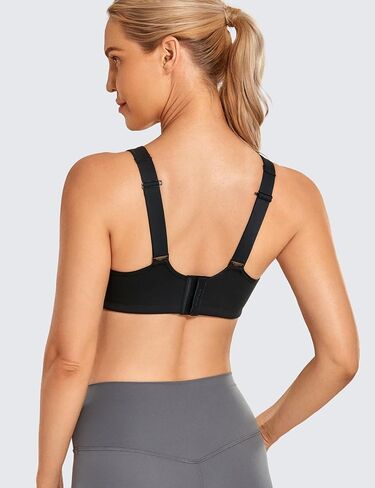 SYROKAN High Impact Sports Bras for Women High Support No Uniboob Underwire Adjustable Cross Back Bra in Saudi Arabia