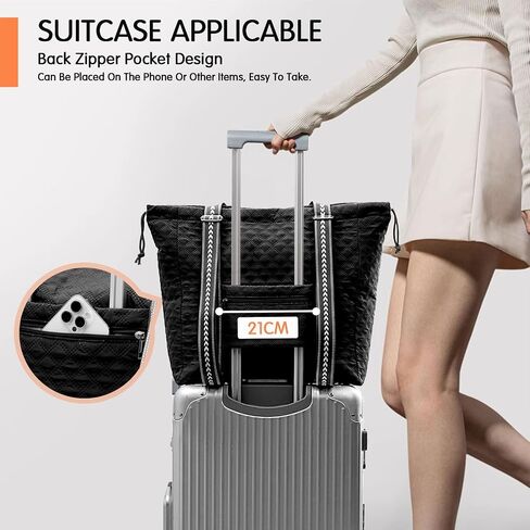 FIORETTO Womens Quilted Travel Tote Bag Duffle Bag with Trolley Sleeve in Saudi Arabia