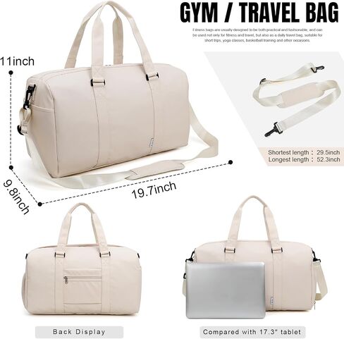 NOL NOL GAM GAM BAG للرجال والنساء مع مقصورات الأحذية والرطوبة ، جيوب متعددة | حزام كتف قابل للتعديل للرياضة والسفر واللياقة البدنية والتمرين واستخدام المستشفى ، الأسود in Kuwait