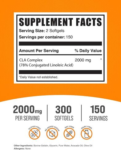BulkSupplements CLA 2000mg Softgels + L-Carnitine Capsules Bundle in Saudi Arabia