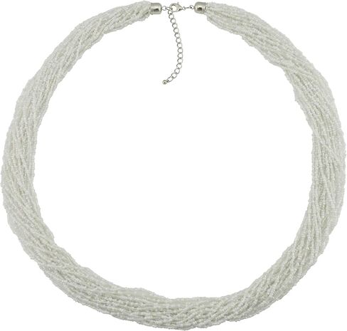 Bocar Long Multiple Strand Handmade Beaded Statement 33" Necklace for Women (NK-10235) in Saudi Arabia