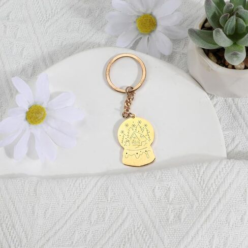 Merry Christmas Keychain,Christmas Tree Crystal Ball Gifts for Son,Boyfriend,Husband,Dad,Daughter,Mom in Kuwait