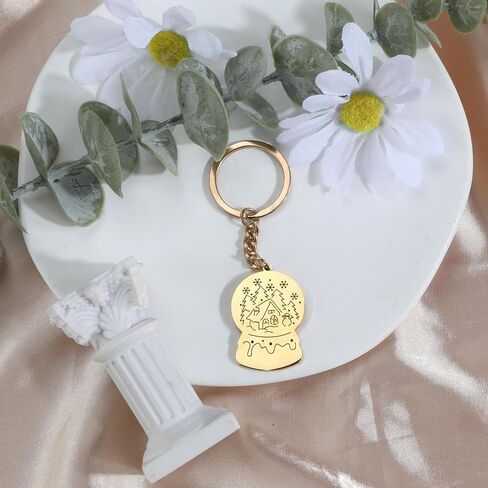 Merry Christmas Keychain,Christmas Tree Crystal Ball Gifts for Son,Boyfriend,Husband,Dad,Daughter,Mom in Kuwait