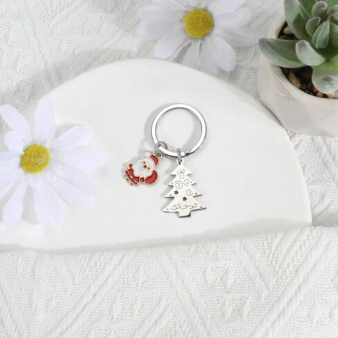 Merry Christmas Keychain,Christmas Tree Crystal Ball Gifts for Son,Boyfriend,Husband,Dad,Daughter,Mom in Kuwait
