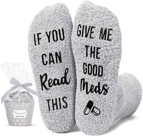 HAPPYPOP Get Well Soon Gifts for Men - After Surgery Socks Gray in Saudi Arabia