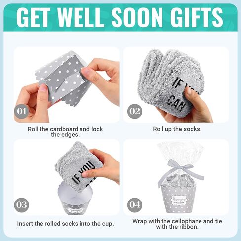 HAPPYPOP Get Well Soon Gifts for Men - After Surgery Socks Gray in Saudi Arabia