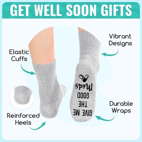 HAPPYPOP Get Well Soon Gifts for Men - After Surgery Socks Gray in Saudi Arabia