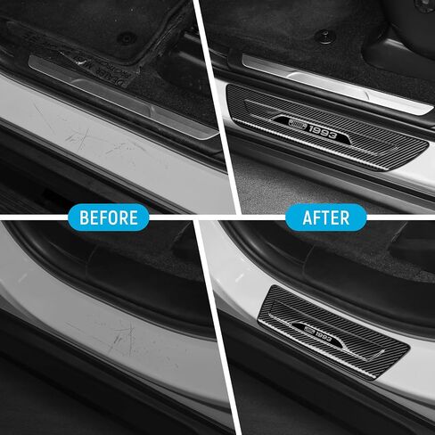 ZZEQYG 4 Pcs Stainless Steel Door Sill Protector Compatible with Jeep Grand Cherokee(Not for L Model) 2011-2021 Accessories Door Sill Guards Trim (Black Brushed) in Saudi Arabia