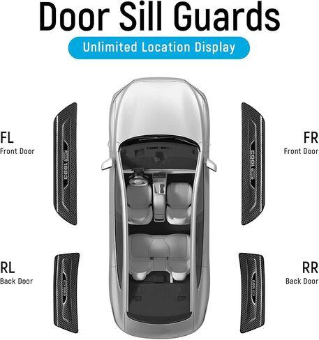 ZZEQYG 4 Pcs Stainless Steel Door Sill Protector Compatible with Jeep Grand Cherokee(Not for L Model) 2011-2021 Accessories Door Sill Guards Trim (Black Brushed) in Saudi Arabia