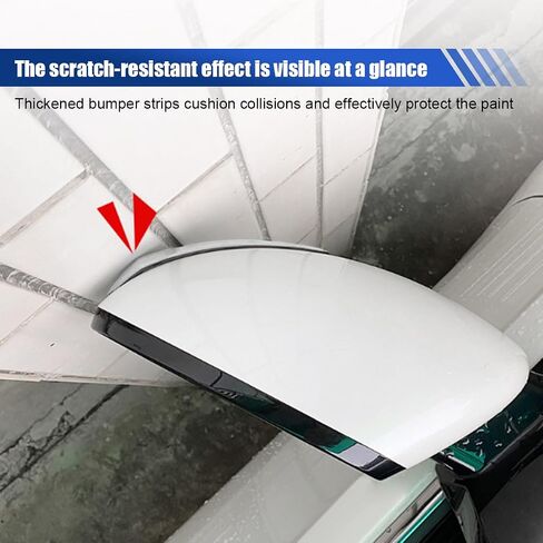 4PCS Car Door Edge Guard Protector, Self-Adhesive Vehicle Rearview Mirror Anti-Collision Strip, PVC Anti-Scratch Bumper Trim Guard, Universal Auto Body Accessory for Car SUV Truck (Black) in Saudi Arabia