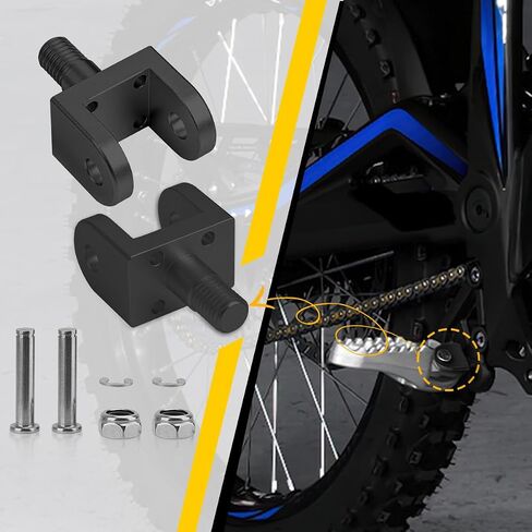 Foot Pegs Hoder for Talaria Sting MX3 MX4, 2PCS CNC Billet Aluminum Footpegs Bracket Clamps, Thicken Footrest Bracket for Talaria Electric Dirt Bike (Black) in Saudi Arabia