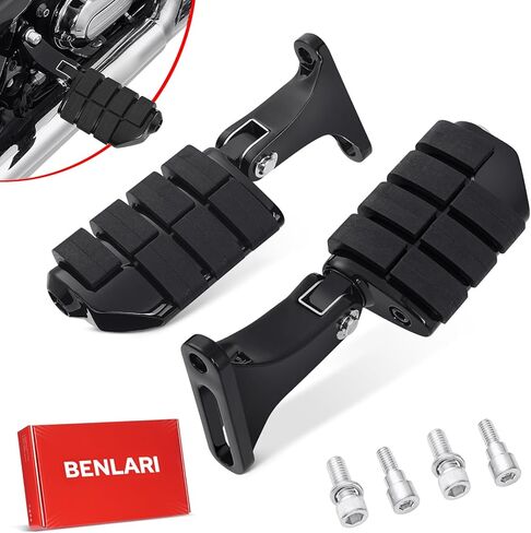 Benlari Passenger Foot Pegs, Passenger Mini Footboard Footpegs Fit for Harley Davidson Touring Road King Electra Glide Road Glide Street Glide 1993-2025 (Black) in Saudi Arabia