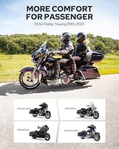 Benlari Passenger Foot Pegs, Passenger Mini Footboard Footpegs Fit for Harley Davidson Touring Road King Electra Glide Road Glide Street Glide 1993-2025 (Black) in Saudi Arabia