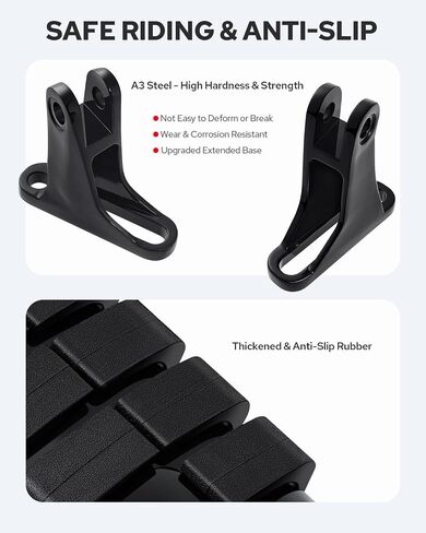 Benlari Passenger Foot Pegs, Passenger Mini Footboard Footpegs Fit for Harley Davidson Touring Road King Electra Glide Road Glide Street Glide 1993-2025 (Black) in Saudi Arabia